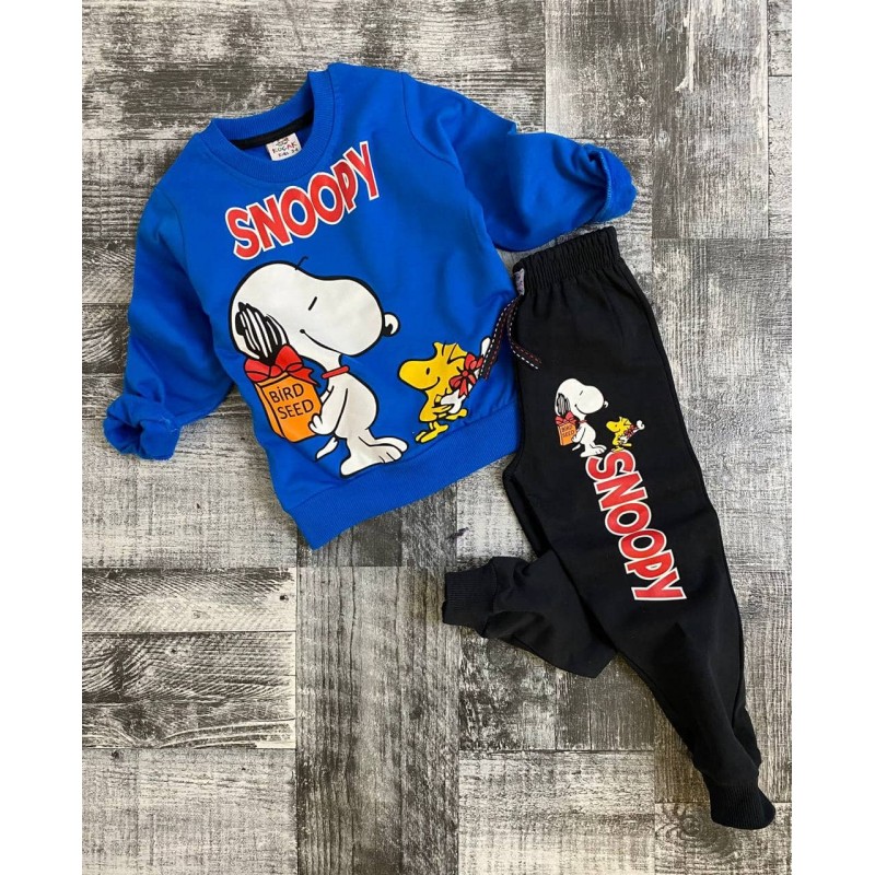 Детски екип Snoopy / Снупи в син цвят за момче